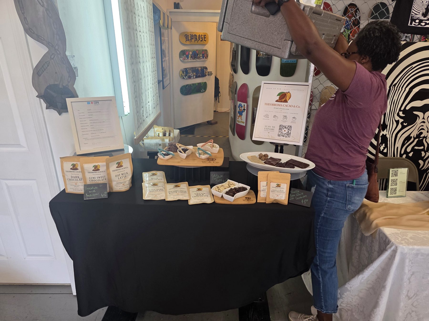 Theobroma Cacao & Co. event display